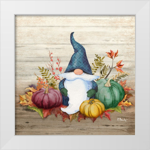 Autumn Gnome IV White Modern Wood Framed Art Print by Brent, Paul