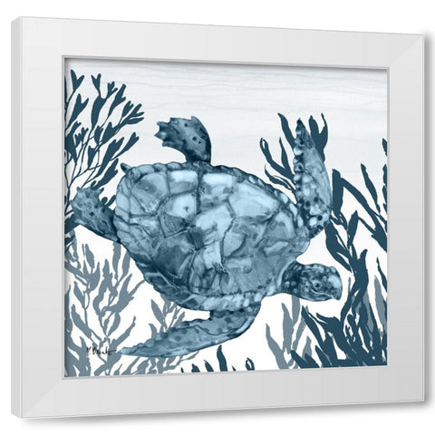 Tonga Sealife I - Indigo White Modern Wood Framed Art Print by Brent, Paul