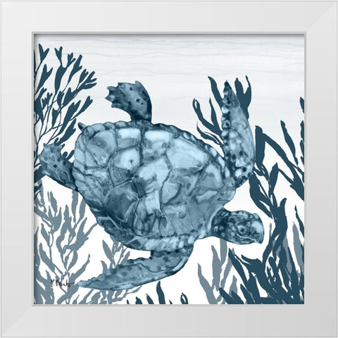 Tonga Sealife I - Indigo White Modern Wood Framed Art Print by Brent, Paul