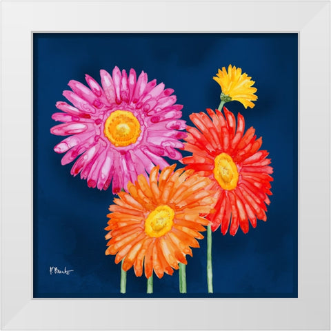 Helena Daisies I White Modern Wood Framed Art Print by Brent, Paul
