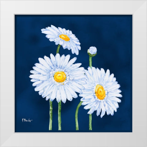 Helena Daisies III White Modern Wood Framed Art Print by Brent, Paul