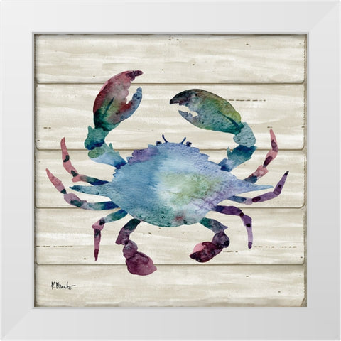 Crab Deck IV White Modern Wood Framed Art Print by Brent, Paul