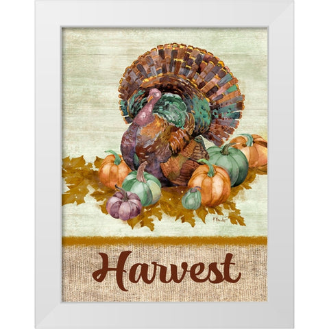 Juliette Harvest Colorful Vertical White Modern Wood Framed Art Print by Brent, Paul