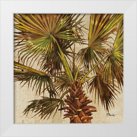 Woodside Palms I White Modern Wood Framed Art Print by Brent, Paul