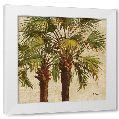 Woodside Palms II White Modern Wood Framed Art Print by Brent, Paul