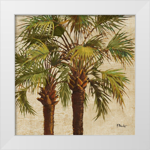 Woodside Palms II White Modern Wood Framed Art Print by Brent, Paul