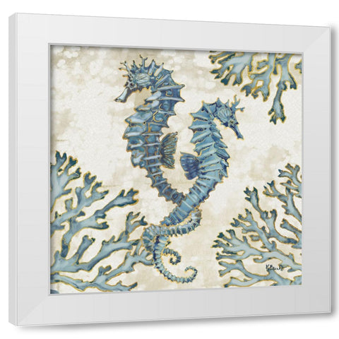 Playa Sealife IV White Modern Wood Framed Art Print by Brent, Paul