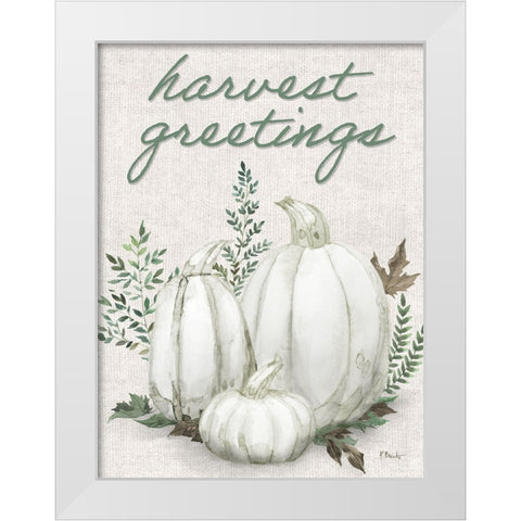 Sage Heirloom Vertical - Cream White Modern Wood Framed Art Print by Brent, Paul