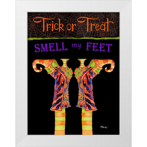 Witchy Feet Vertical White Modern Wood Framed Art Print by Brent, Paul