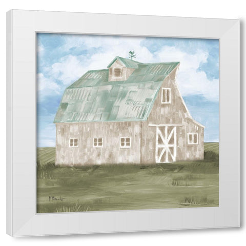 Patina Barn I White Modern Wood Framed Art Print by Brent, Paul