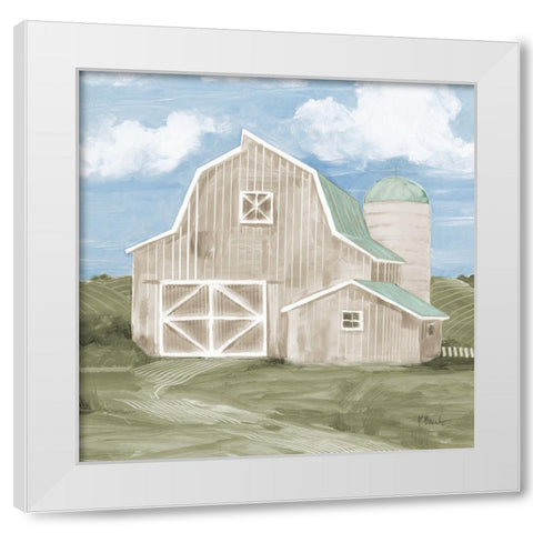 Patina Barn II White Modern Wood Framed Art Print by Brent, Paul