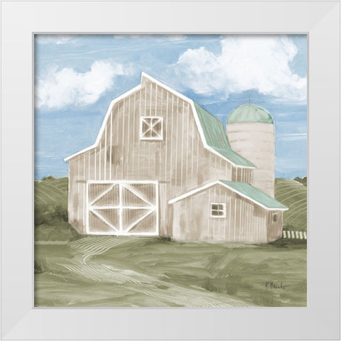 Patina Barn II White Modern Wood Framed Art Print by Brent, Paul