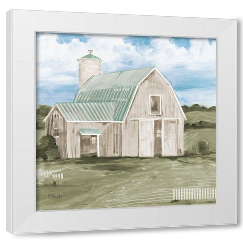 Patina Barn III White Modern Wood Framed Art Print by Brent, Paul