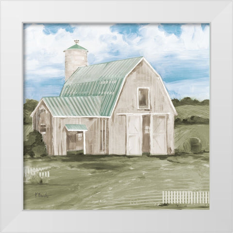 Patina Barn III White Modern Wood Framed Art Print by Brent, Paul