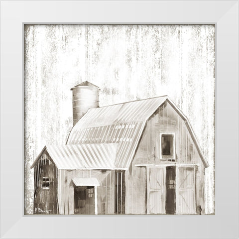 White Wood Barn III White Modern Wood Framed Art Print by Brent, Paul