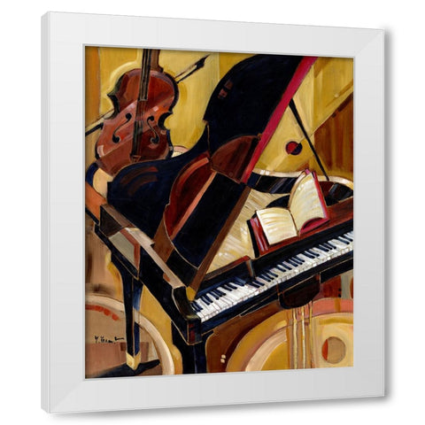 Abstract Piano II White Modern Wood Framed Art Print by Brent, Paul
