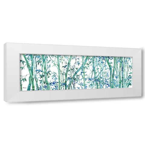 Bamboo Grove Horizontal White Modern Wood Framed Art Print by Brent, Paul