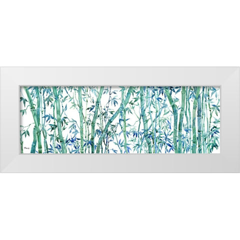Bamboo Grove Horizontal White Modern Wood Framed Art Print by Brent, Paul