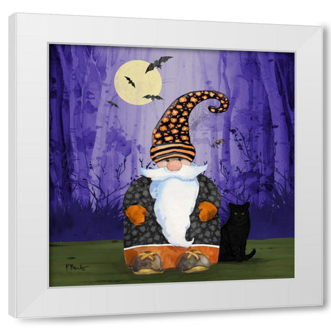 Spooky Forest Gnome I White Modern Wood Framed Art Print by Brent, Paul
