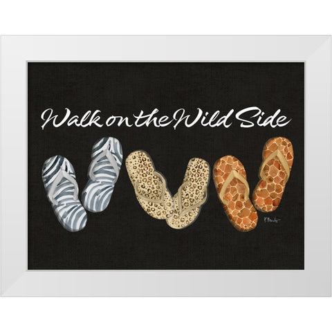 Walk on the Walk Side Horizontal White Modern Wood Framed Art Print by Brent, Paul