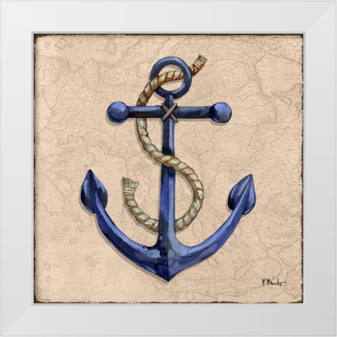 Skipper Sail II White Modern Wood Framed Art Print by Brent, Paul