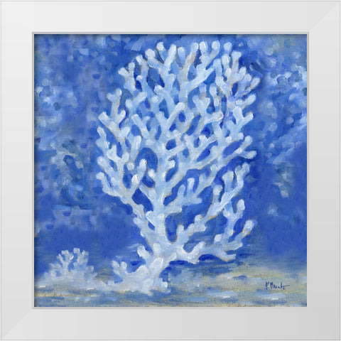 Impressions of Coral II White Modern Wood Framed Art Print by Brent, Paul