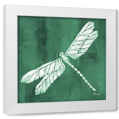 Garden Flight IV - Emerald White Modern Wood Framed Art Print by Brent, Paul