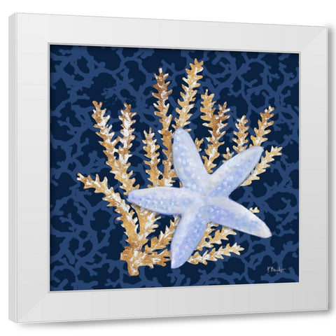 Jetty Shells I White Modern Wood Framed Art Print by Brent, Paul