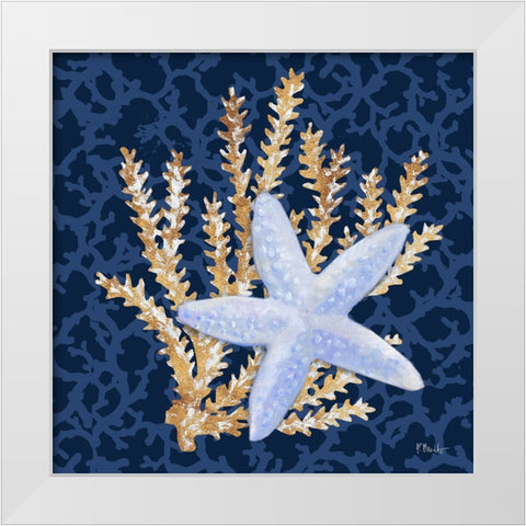 Jetty Shells I White Modern Wood Framed Art Print by Brent, Paul