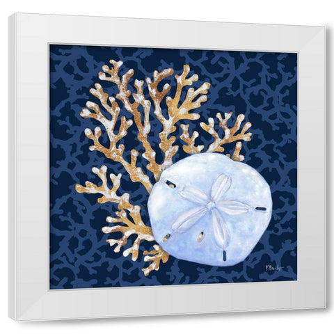 Jetty Shells III White Modern Wood Framed Art Print by Brent, Paul