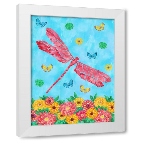 Blooming Flight Vertical I White Modern Wood Framed Art Print by Brent, Paul