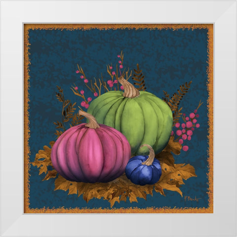 Jeweled Bounty II White Modern Wood Framed Art Print by Brent, Paul