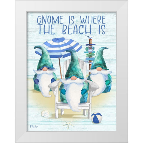 Coastal Gnome Vertical White Modern Wood Framed Art Print by Brent, Paul