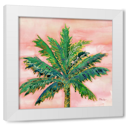 Hana Palm I White Modern Wood Framed Art Print by Brent, Paul