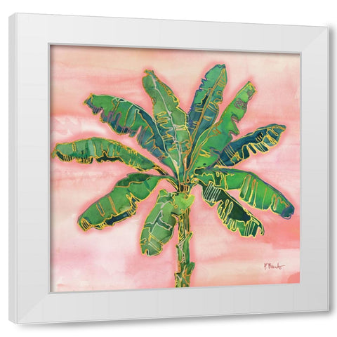 Hana Palm II White Modern Wood Framed Art Print by Brent, Paul