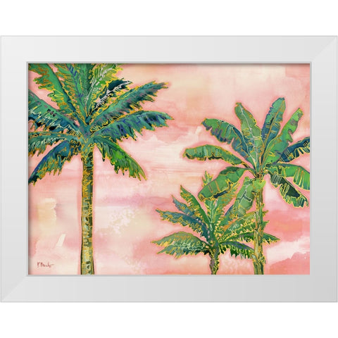 Hana Palm Horizontal White Modern Wood Framed Art Print by Brent, Paul