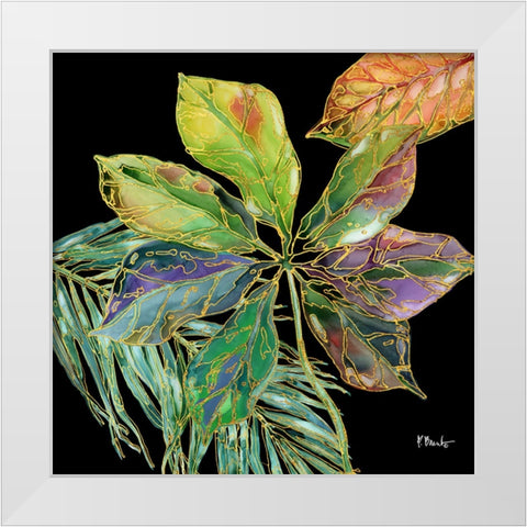 Spectrum Palm Fronds III - Black White Modern Wood Framed Art Print by Brent, Paul