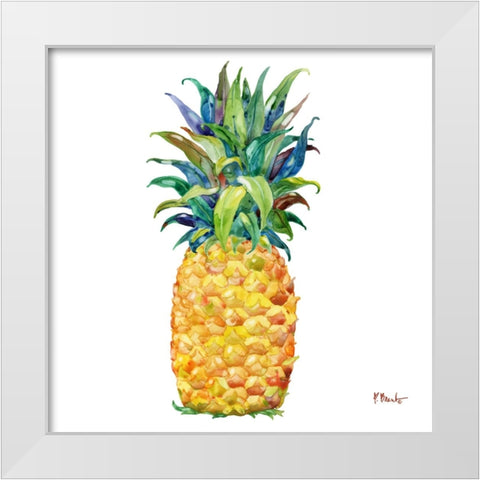 Kona Pineapple II White Modern Wood Framed Art Print by Brent, Paul