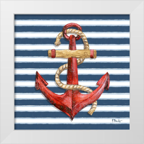 Submerged Anchor I - Classic White Modern Wood Framed Art Print by Brent, Paul