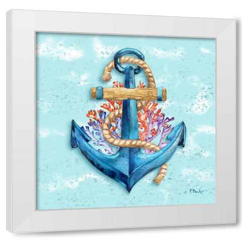 Submerged Anchor I White Modern Wood Framed Art Print by Brent, Paul