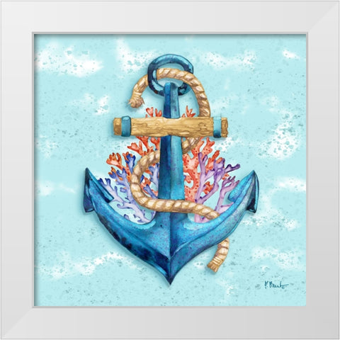 Submerged Anchor I White Modern Wood Framed Art Print by Brent, Paul