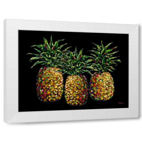 Valera Pineapples Horizontal White Modern Wood Framed Art Print by Brent, Paul