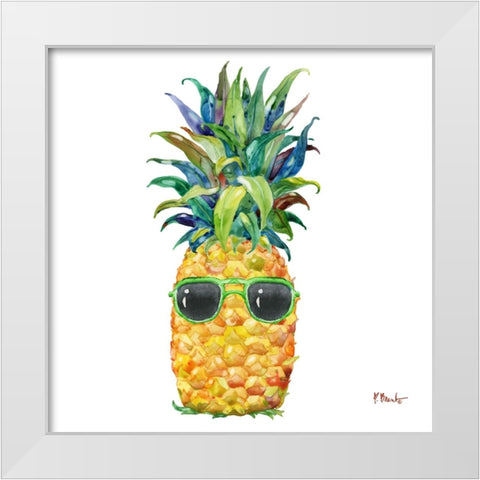 Cool Kona Pineapple II White Modern Wood Framed Art Print by Brent, Paul