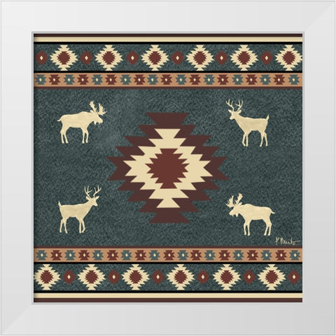 Aztec Lodge I White Modern Wood Framed Art Print by Brent, Paul