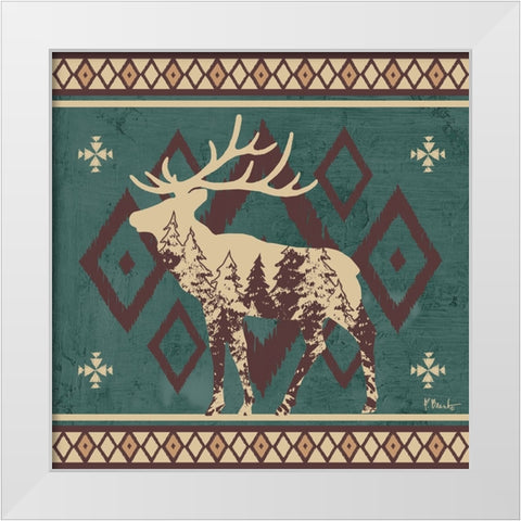 Aztec Lodge II White Modern Wood Framed Art Print by Brent, Paul