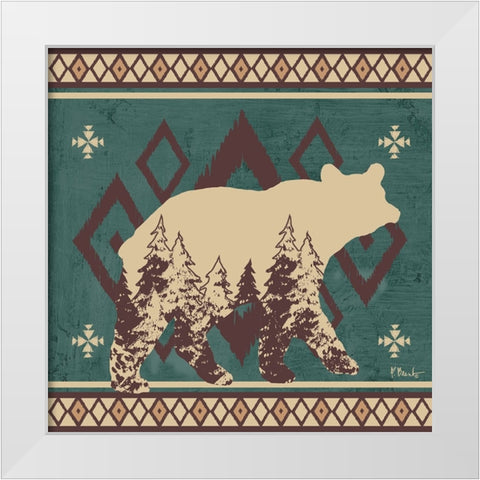 Aztec Lodge III White Modern Wood Framed Art Print by Brent, Paul