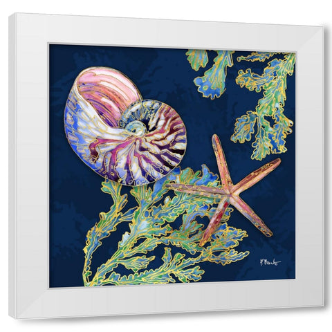 Spectrum Shells I White Modern Wood Framed Art Print by Brent, Paul
