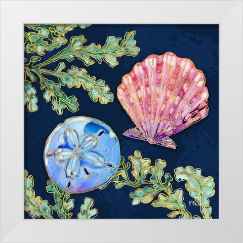 Spectrum Shells II White Modern Wood Framed Art Print by Brent, Paul