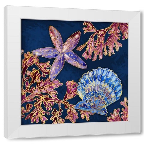 Spectrum Shells III White Modern Wood Framed Art Print by Brent, Paul