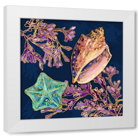 Spectrum Shells IV White Modern Wood Framed Art Print by Brent, Paul